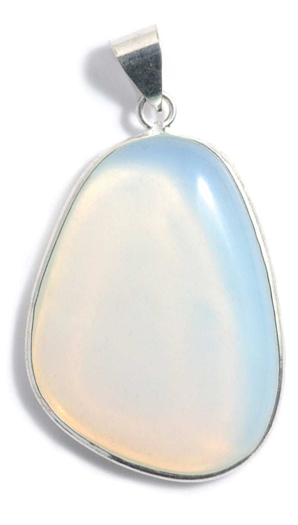 ST185-B: Moonstone Glass Pendant 30x40mm