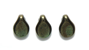 57DP109-9L: CZ Pips Black Picasso Green 5x7mm Loose 400PC