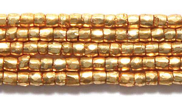 9SC854-GI: CZ Seed Bead 3-cut Terra Golden Iris 9/0 10HK