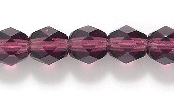 6FC299: CZ FC TRANS Round Deep Amethyst 6MM 600PC