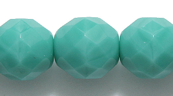 10FC185: CZ FACET RD Turquoise Green 10mm-150PC