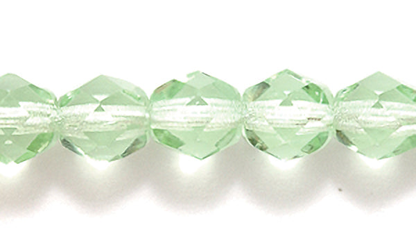 6FC281-5: CZ FACET RD TRANS Pale Peridot 6MM 800PC