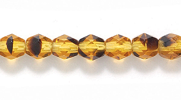 4FC256-T: CZ FACET RD Topaz Tortoise 4mm-1200PC