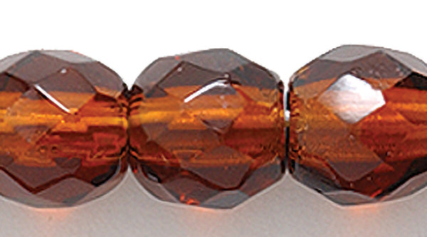 10FC256: CZ FACET RD TRANS DK Topaz 10mm-250PC