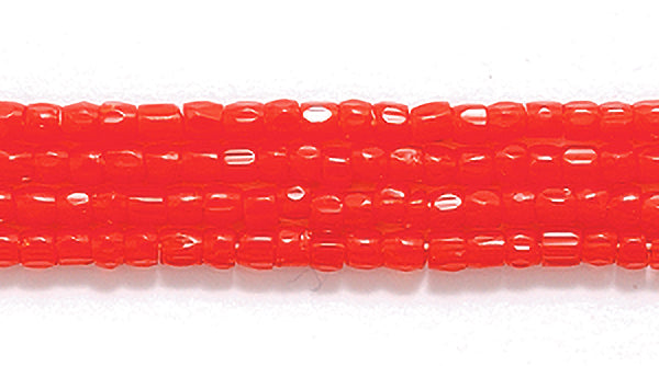 12SC144: CZ Seed Bead 3-cut Opaque Red 12/0 10HK