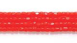 12SC144: CZ Seed Bead 3-cut Opaque Red 12/0 5HK