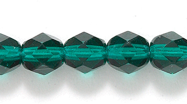 6FC288: CZ Faceted Rd TR Deep Emerald 6MM-400PC