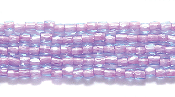 12SC769: CZ Seed Bead 3-cut Color Lined Blue-purple 12/0 10HK