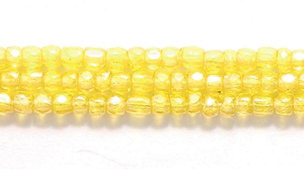 9SC322-T: CZ Seed Bead 3-cut TR Luster LT Yellow 9/0 10HK