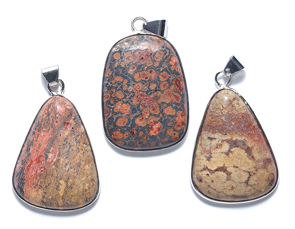 ST466-B: Leopard Jasper Pendant 30x40mm