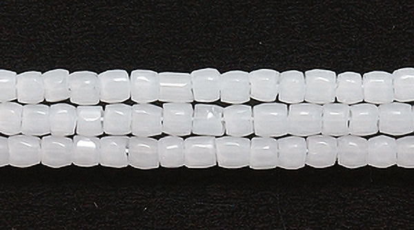 9SC210: CZ Seed Bead 3-cut Opal White 9/0 10HK