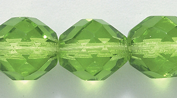 10FC282-A: CZ FACET RD TRANS Apple Green 10mm-150PC