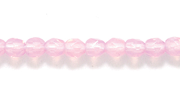 3FC290: Czech Faceted Round Opal Pink 3mm - 1200 Pieces