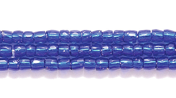 9SC478: CZ Seed Bead 3-cut Silver Lined Cobalt 9/0 5HK