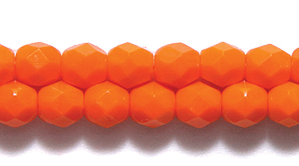 4FC134: CZ FACET RD Opaque Orange 4MM-500PC