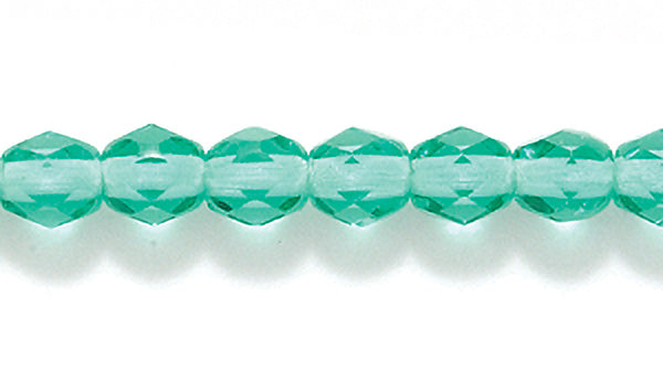 4FC286: CZ FACET RD TRANS LT Emerald 4mm-1200PC