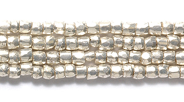 9SC813-W: CZ Seed Bead 3 Cut Silver Wash 9/0 10HK