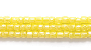 9SC322R: CZ Seed Bead 3-cut Luster Opaque LT Yellow 9/0-1HK