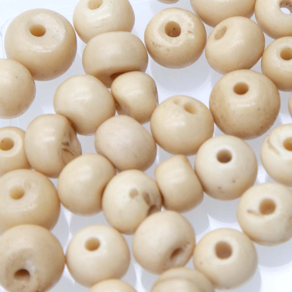 BN125-2MX: Bone Round Mix Antique 10-15mm 50 Grams