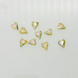 10HT523-D: FC Heart Bead Honey Flair Diagonal Hole 10x12mm - 10PC