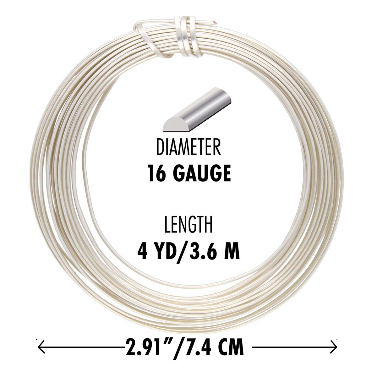 NTW16HR-SL: TARN RESIST MEDIUM TEMP 16G HALF ROUND SILVER 4YD