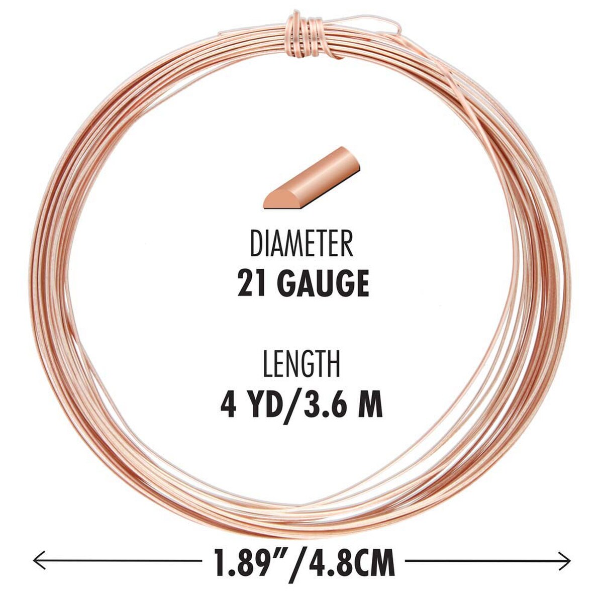 NTW21HR-RG: TARN RESIST MEDIUM TMPR 21G Half Round Rose Gold Color 4YD