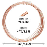 NTW21HR-RG: TARN RESIST MEDIUM TMPR 21G Half Round Rose Gold Color 4YD