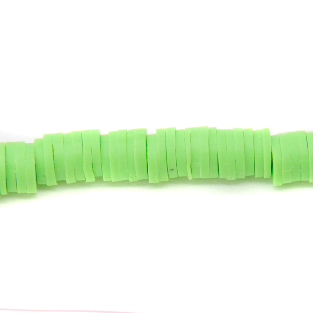 PC982-6: Polymer Clay Heishi Lime 6mm