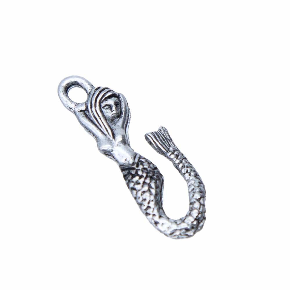 PW5411B-S: Mermaid Tail (HOOK ONLY) Ant Pewter 24mm