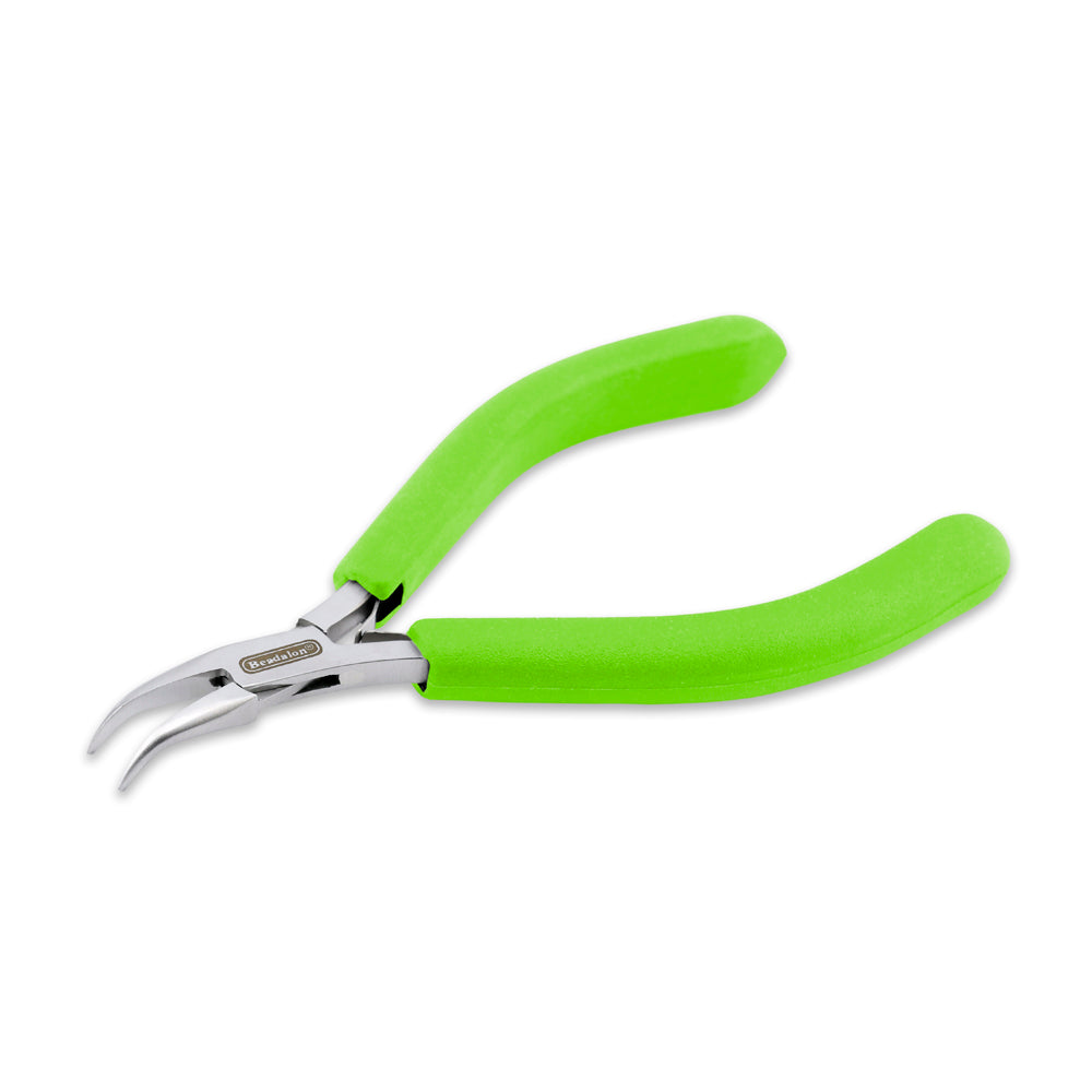 TL201A-BN: Beadalon Slim Bent Chain Nose Pliers - 1 Each