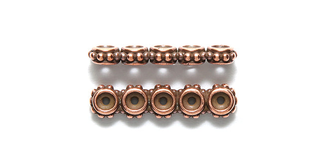 TC3051-AC: Link Beaded 5 Hole 6x26mm Ant CPPR