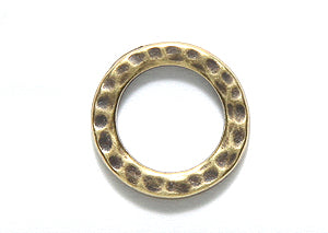 TC3086-AB: Hammered Ring 13mm Ant Brass