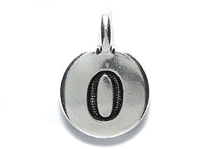 TC2430-AS: Charm Number 0 Ant SIL 11.5x16mm